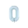 Μπαλόνι Αριθμός 0 παστέλ σιέλ - 72εκ.