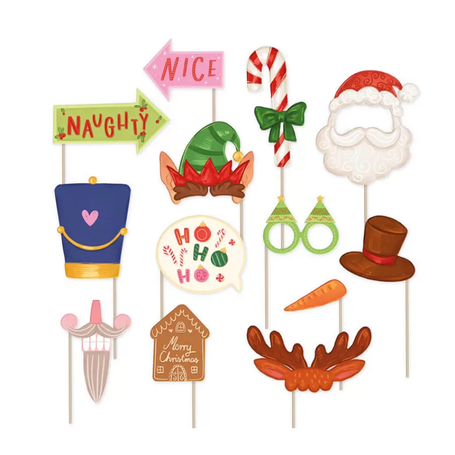 Photo booth props Χριστουγεννιάτικα - 13τμχ.