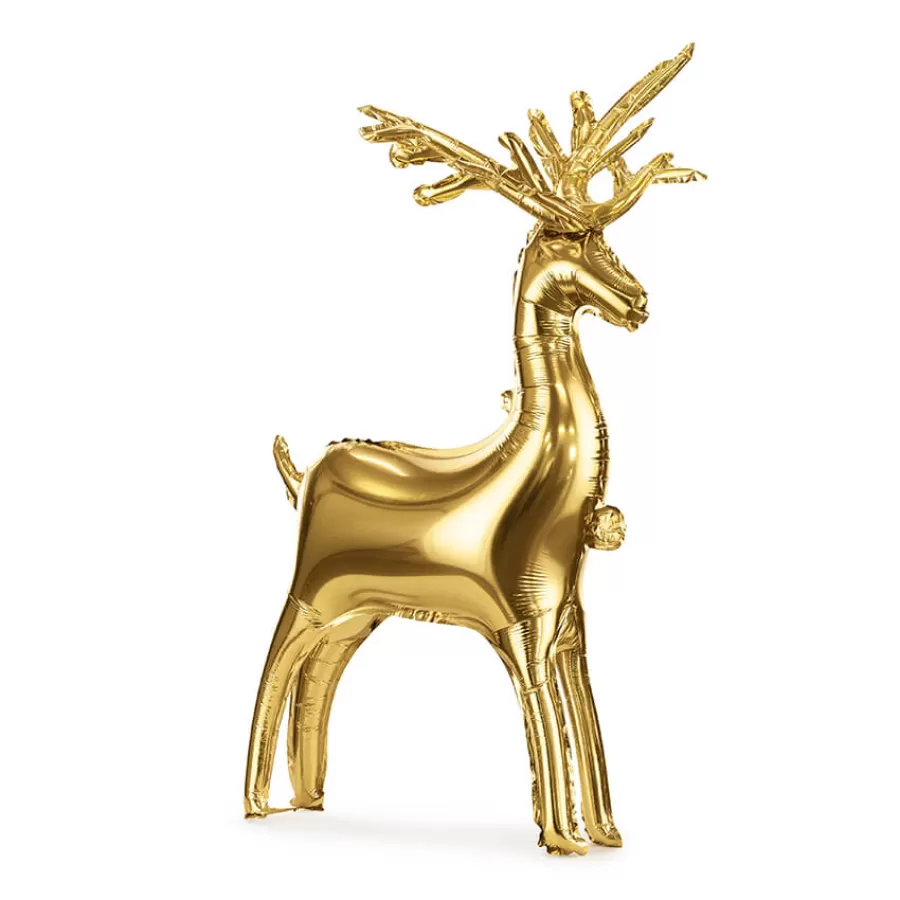 Μπαλόνι Ταρανδάκι χρυσό μεγάλο - Standing Balloon