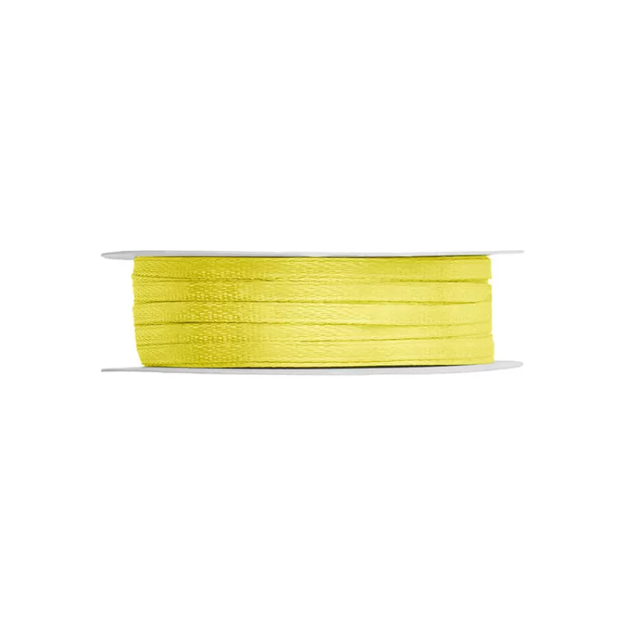 Κορδέλα σατέν κίτρινη 3mm/50m