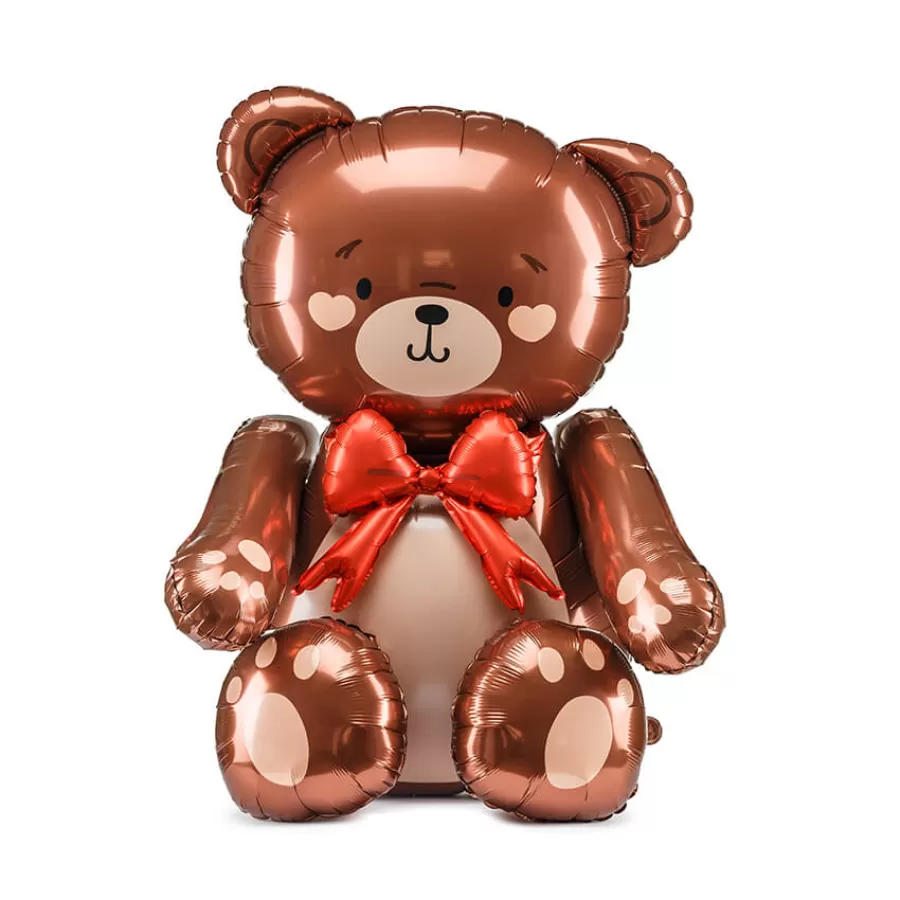 Μπαλόνι Teddy Bear με κόκκινο φιόγκο - Standing Balloon