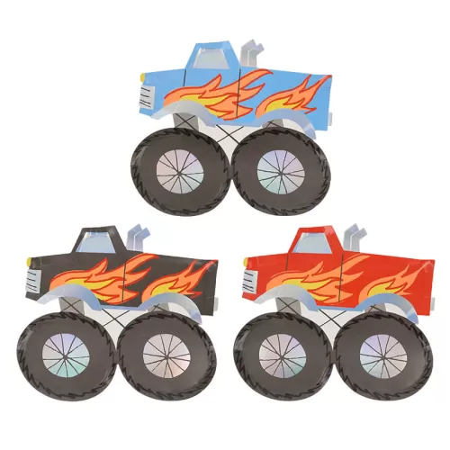 Χάρτινα πιάτα Monster Truck Toybox - 8τμχ.