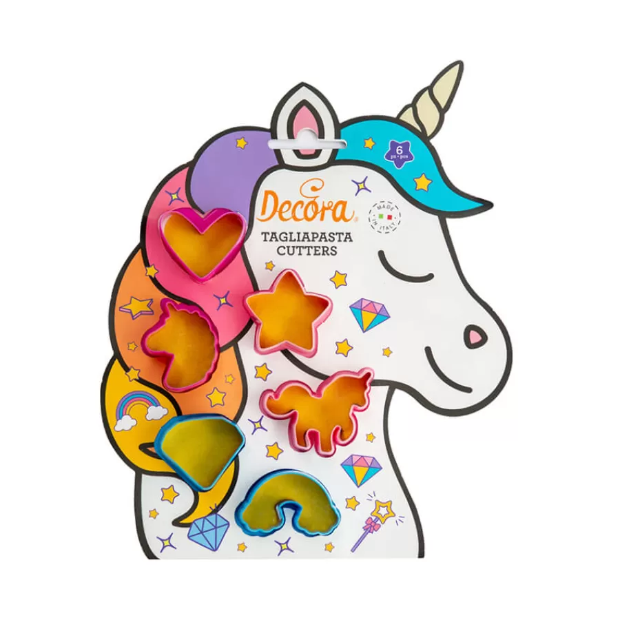 Μίνι κουπ πατ πλαστικά Μονόκερος - 6τμχ.