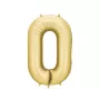 Μπαλόνι Αριθμός 0 χρυσό σατινέ - 86εκ.