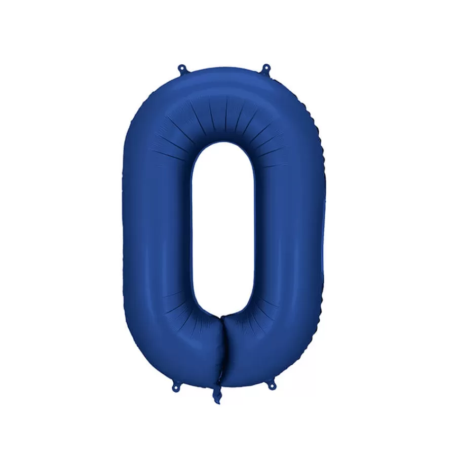 Μπαλόνι Αριθμός 0 μπλε σκούρο σατινέ - 86εκ. Μπαλόνι Αριθμός 0 μπλε σκούρο σατινέ - 86εκ.