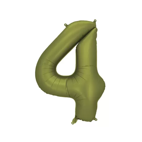 Μπαλόνι Αριθμός 4 λαδί σατινέ - 86εκ.