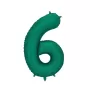 Μπαλόνι Αριθμός 6 πράσινο σατινέ - 86εκ.