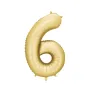 Μπαλόνι Αριθμός 6 χρυσό σατινέ - 86εκ.