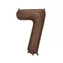 Μπαλόνι Αριθμός 7 καφέ σατινέ - 86εκ.