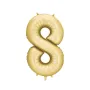 Μπαλόνι Αριθμός 8 χρυσό σατινέ - 86εκ.