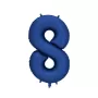 Μπαλόνι Αριθμός 8 μπλε σκούρο σατινέ - 86εκ.