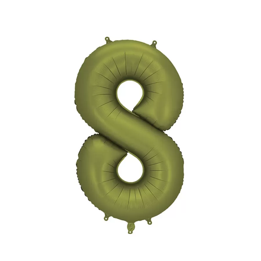 Μπαλόνι Αριθμός 8 λαδί σατινέ - 86εκ.