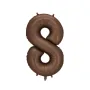 Μπαλόνι Αριθμός 8 καφέ σατινέ - 86εκ.