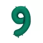 Μπαλόνι Αριθμός 9 πράσινο σατινέ - 86εκ.