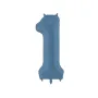 Μπαλόνι Αριθμός 1 μπλε ματ - 86εκ.