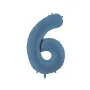 Μπαλόνι Αριθμός 6 μπλε ματ - 86εκ.