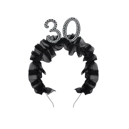 Στέκα ''30'' με βολάν & πέρλες