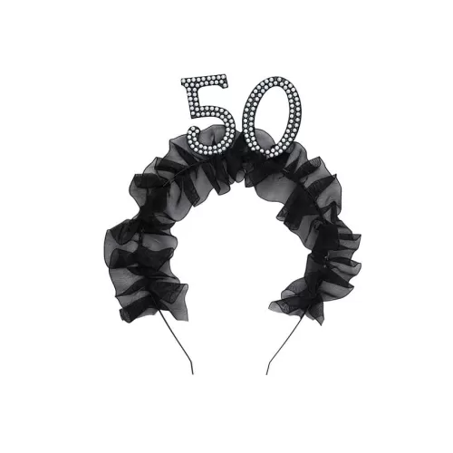 Στέκα ''50'' με βολάν & πέρλες