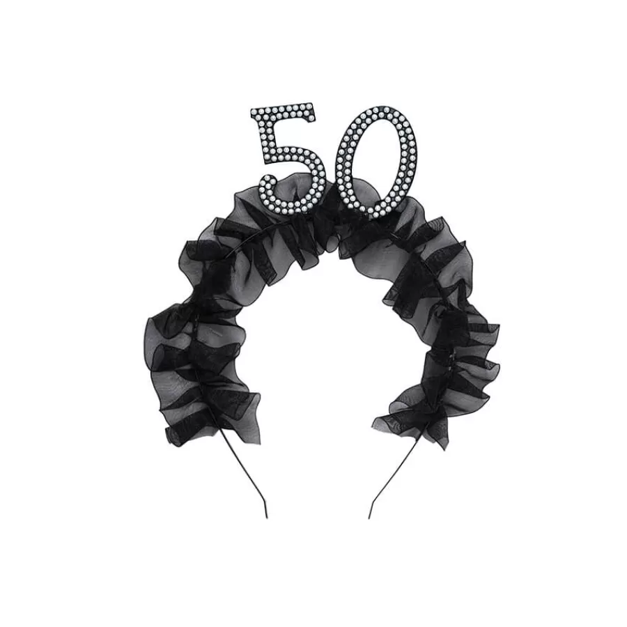 Στέκα ''50'' με βολάν & πέρλες