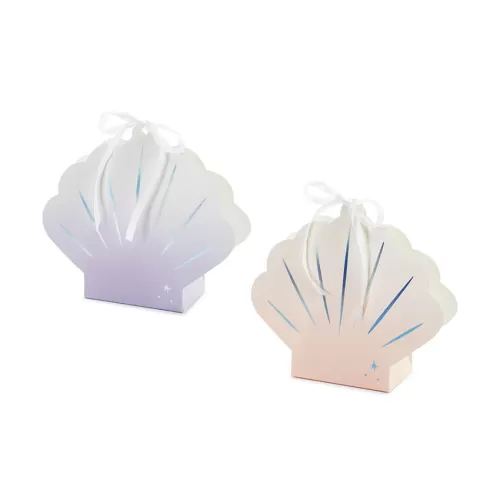 Κουτάκια Αχιβάδα ροζ & λιλά - 4τμχ.