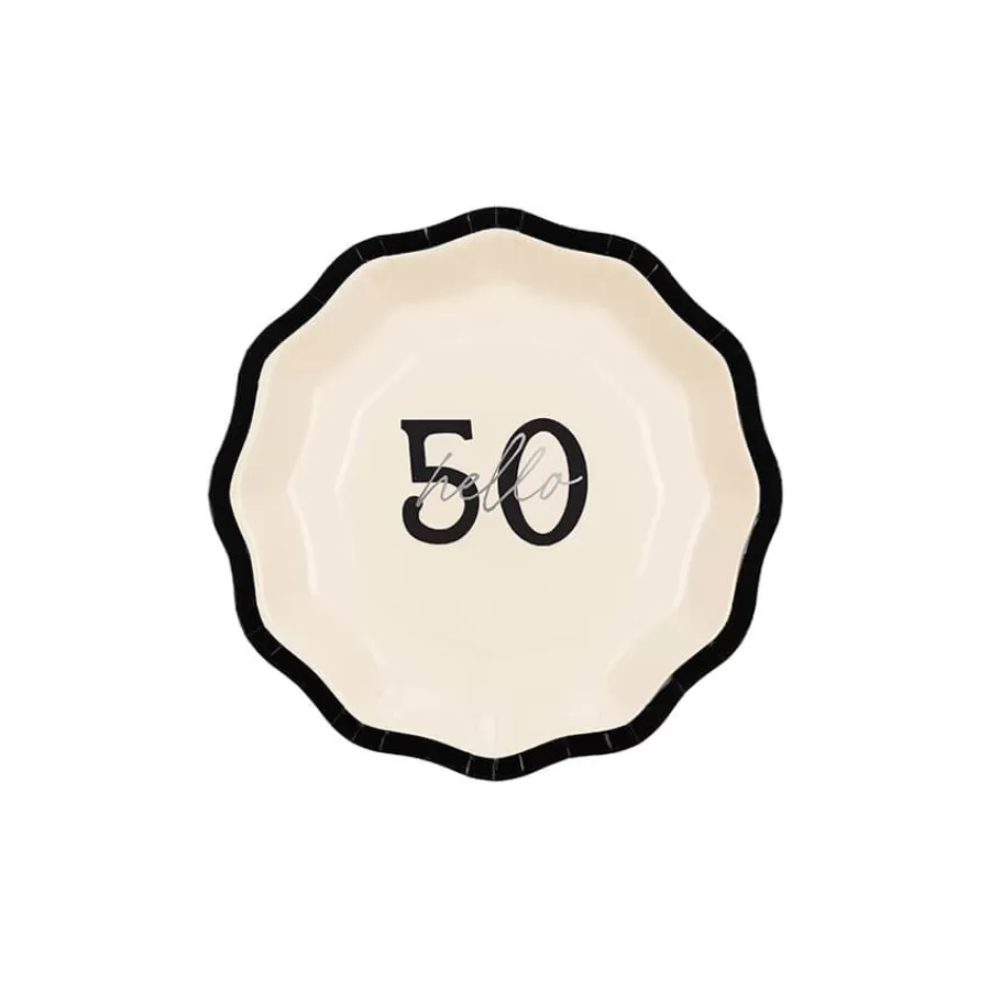 Χάρτινα πιάτα γλυκού ''Hello 50