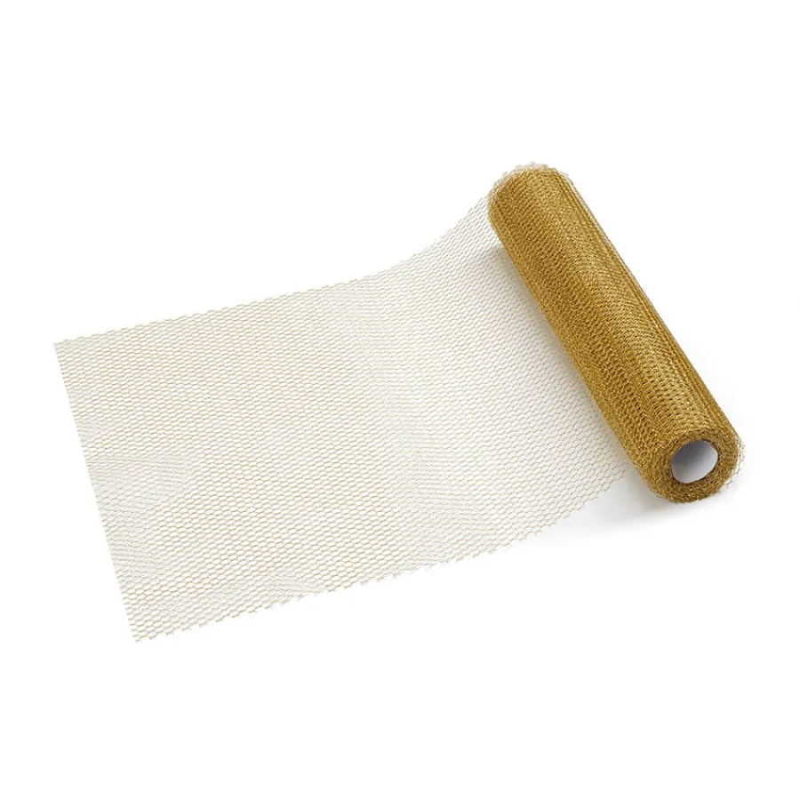 Runner τραπεζιού διχτυωτό χρυσό