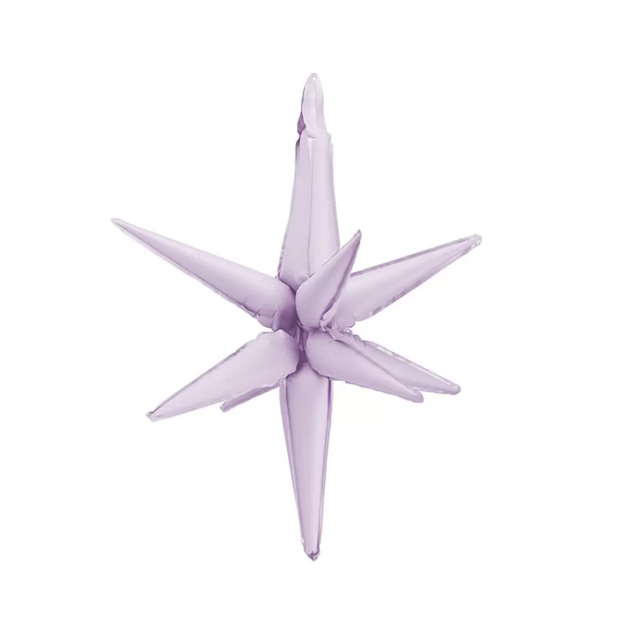 Μπαλόνι Αστέρι 3D λιλά παστέλ - 70εκ.