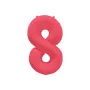 Μπαλόνι αριθμός 8 neon κοραλί - 86εκ.