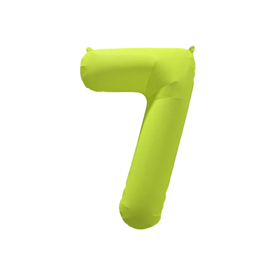 Μπαλόνι αριθμός 7 neon κίτρινο - 86εκ.