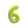 Μπαλόνι αριθμός 6 neon κίτρινο - 86εκ.