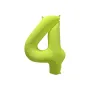 Μπαλόνι αριθμός 4 neon κίτρινο - 86εκ.