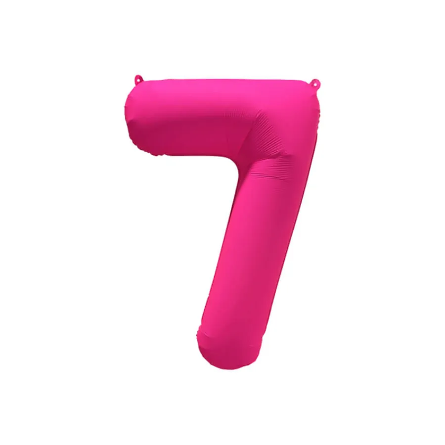 Μπαλόνι αριθμός 7 neon φούξια - 86εκ.