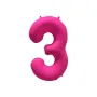 Μπαλόνι αριθμός 3 neon φούξια - 86εκ.