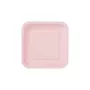 Χάρτινα πιάτα γλυκού τετράγωνα ροζ παστέλ - 16τμχ.