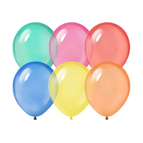 Μπαλόνια διάφανα πολύχρωμα - 10τμχ.