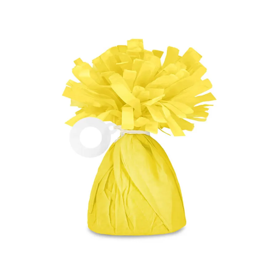 Βαρίδιο για μπαλόνια κίτρινο χάρτινο