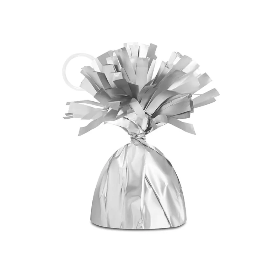 Βαρίδιο για μπαλόνια ασημί foil ματ