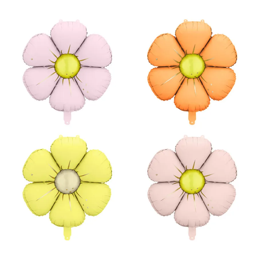 Μπαλόνια Μαργαρίτα κίτρινη/ πορτοκαλί/ ροζ/ λιλά - 4τμχ.