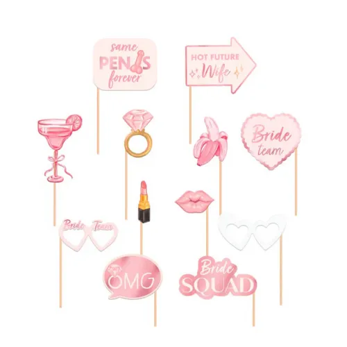 Photo Booth Props Bride to Be - 12τμχ.