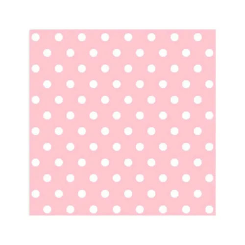 Χαρτοπετσέτες ροζ πουά - 10τμχ.