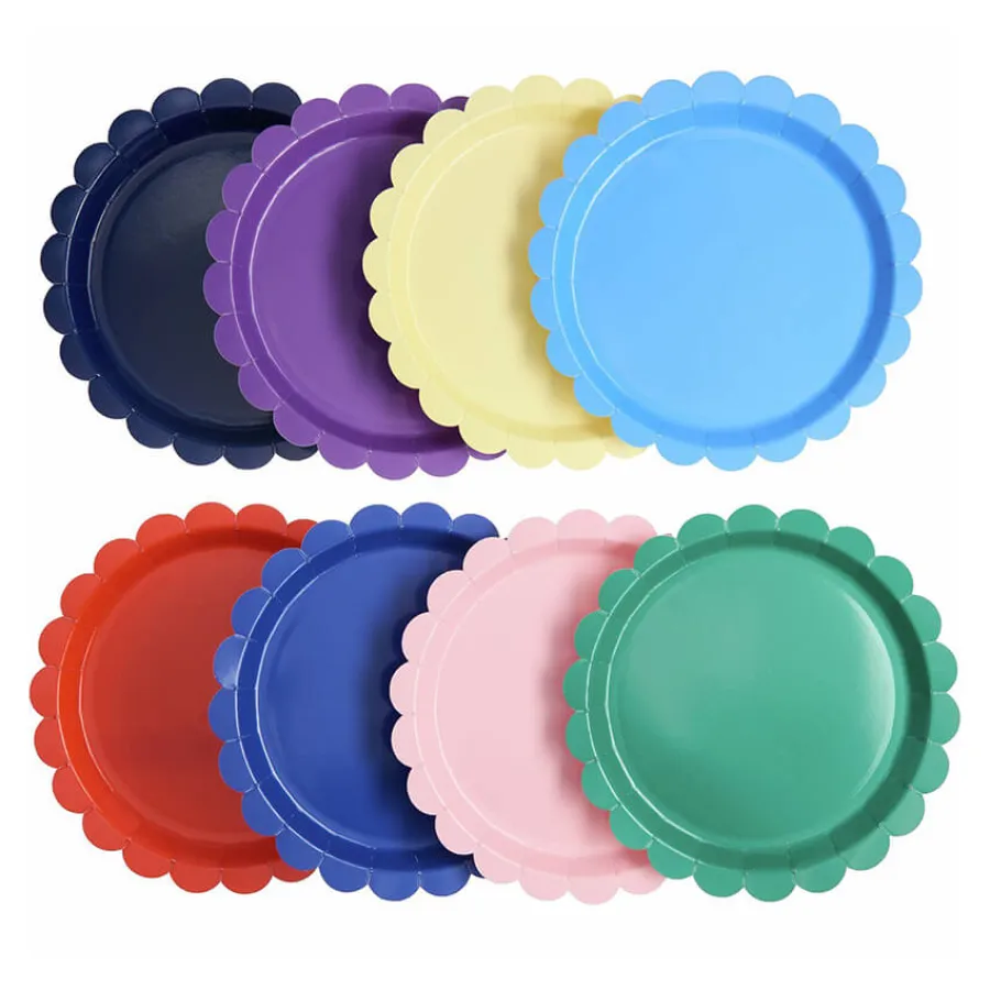 Χάρτινα πιάτα Rainbow - 8τμχ.