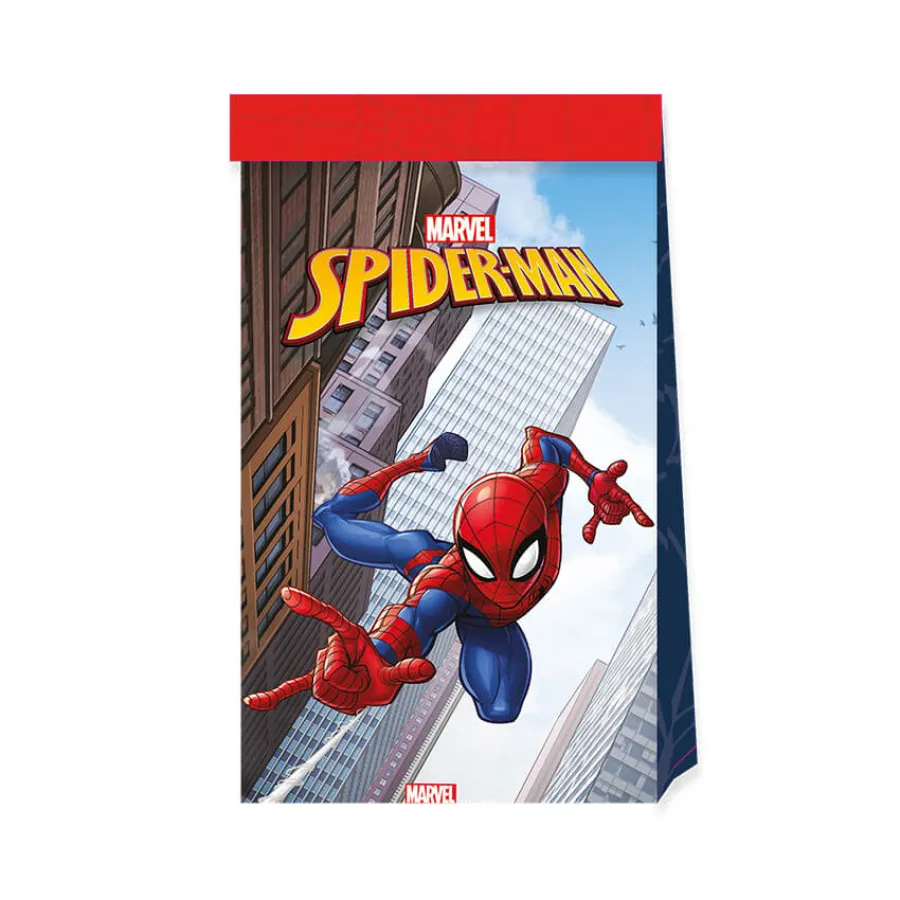 Σακουλάκια χάρτινα για δώρα Spider-Man Crime Fighter - 4τμχ.