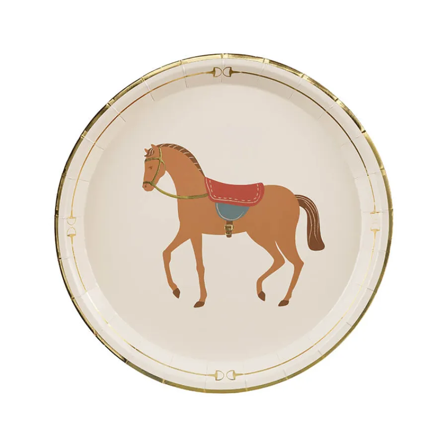 Χάρτινα πιάτα στρογγυλά Άλογο - 6τμχ.