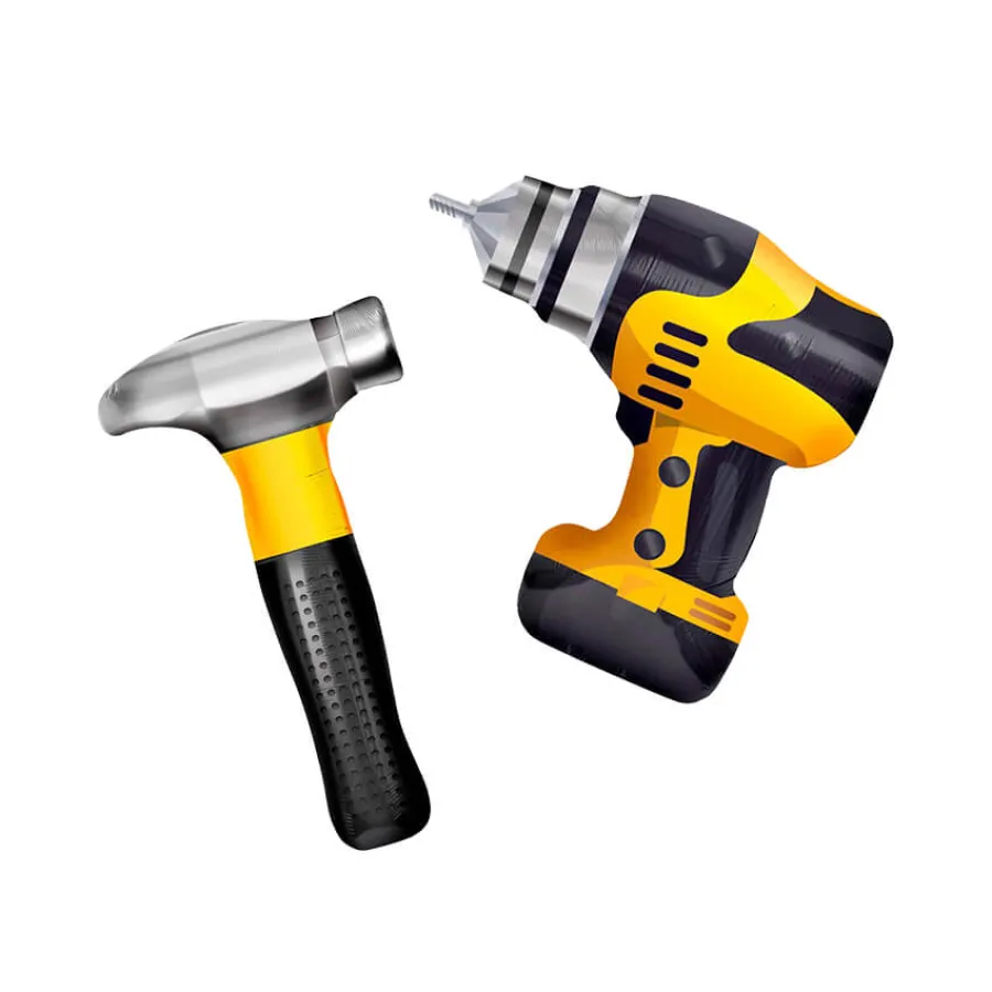 Μπαλόνια Σφυρί & Τρυπάνι - 2τμχ.