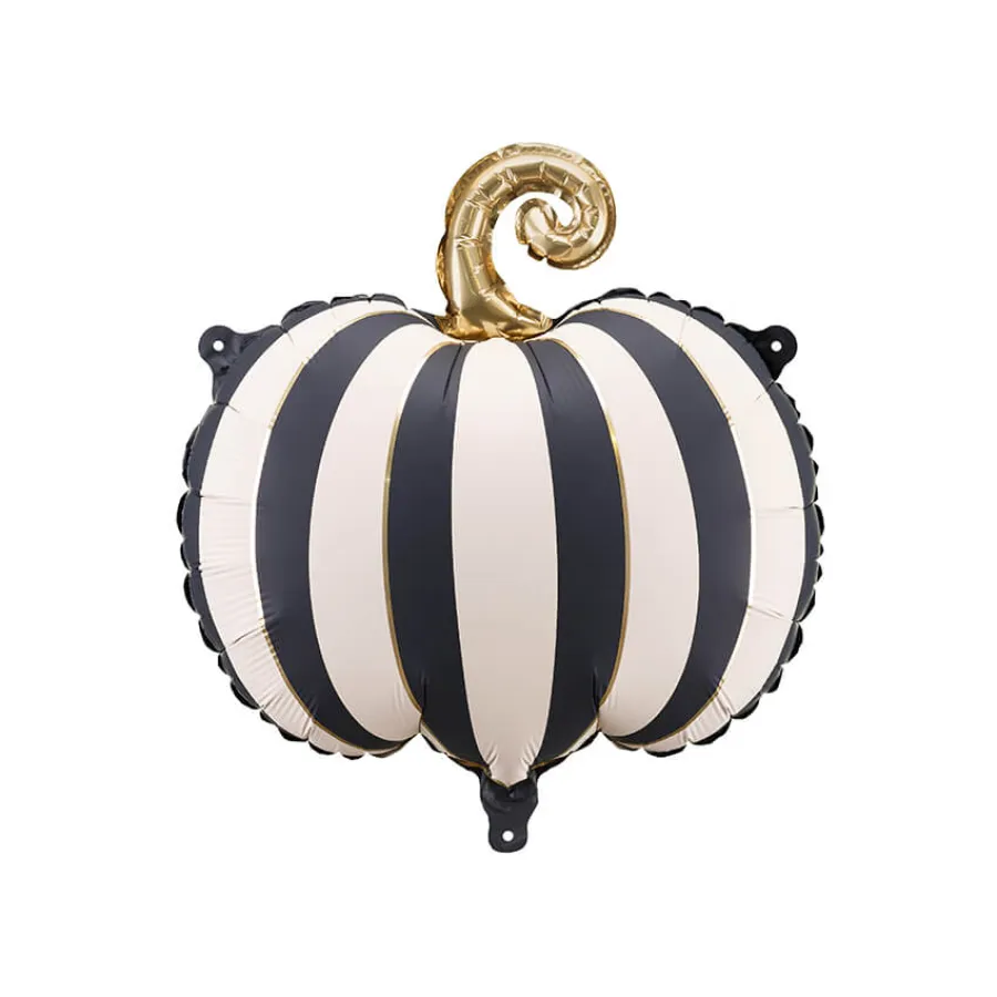 Μπαλόνι Κολοκύθα ριγέ μπεζ/μαύρο