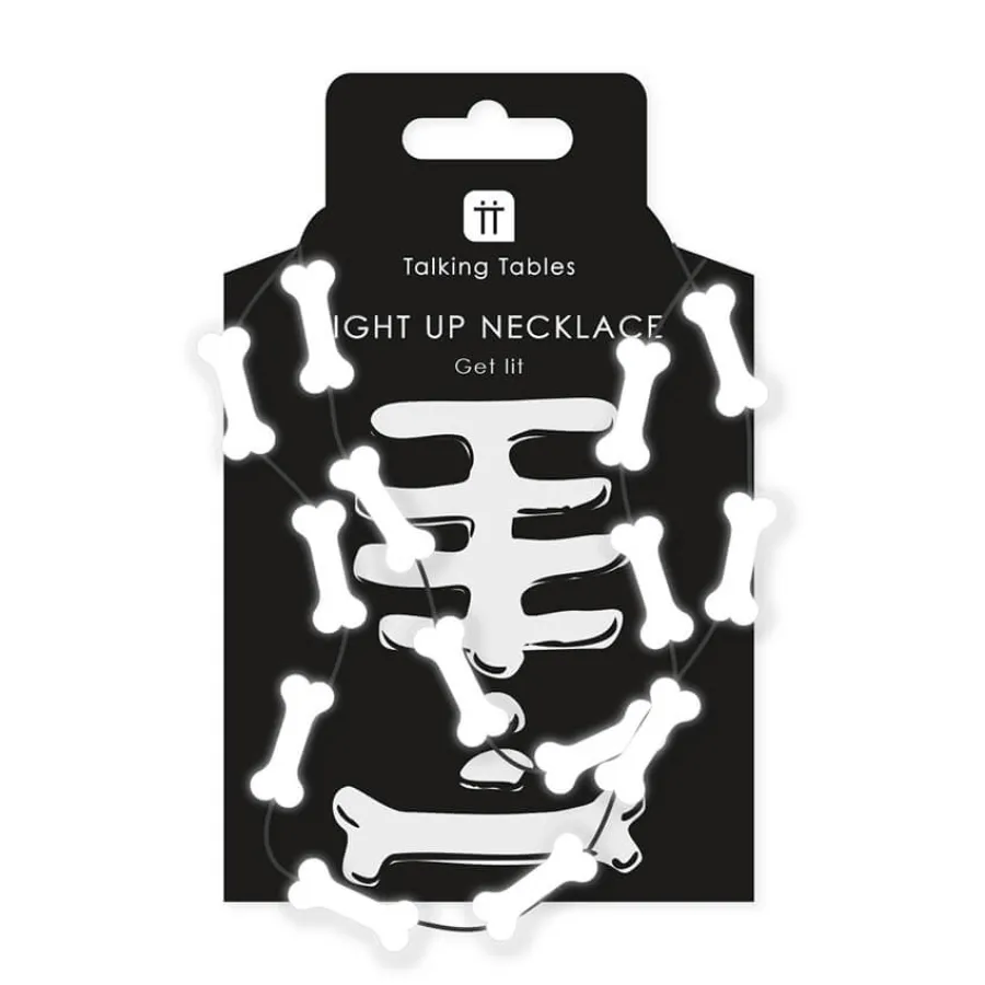 Κολιέ με mini φωτάκια LED Κόκκαλα