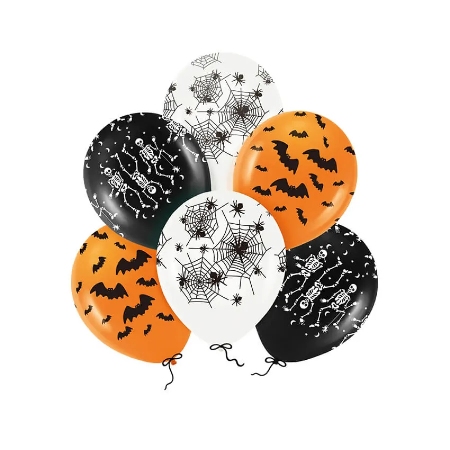 Μπαλόνια Halloween σχέδια - 6τμχ.