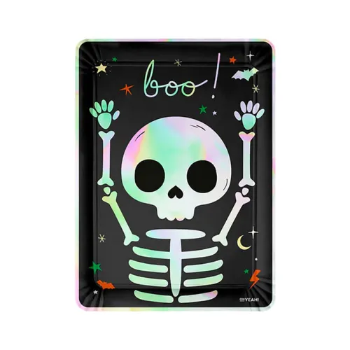 Πιατέλες Σκελετός Halloween χάρτινες - 2τμχ.