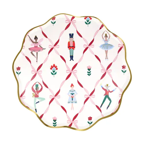 Χάρτινα πιάτα Nutcracker Ballet - 8τμχ.