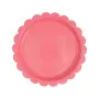 Χάρτινα πιάτα neon κοραλί - 8τμχ.